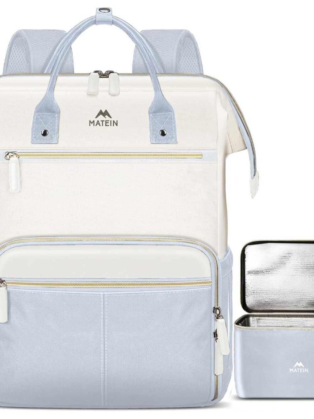 Insulated Lunch Backpack, 15.6 Inch Laptop Backpack With Lunch Compartment, Teac